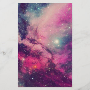 Papelería Galaxia púrpura de la posluminiscencia