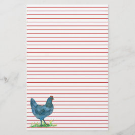 Papelería Gallo Blue Hen Acuarela Renglones Rojos