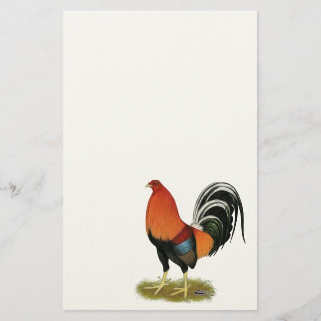 Papelería Gamecock Wheaten Rooster (Anverso)