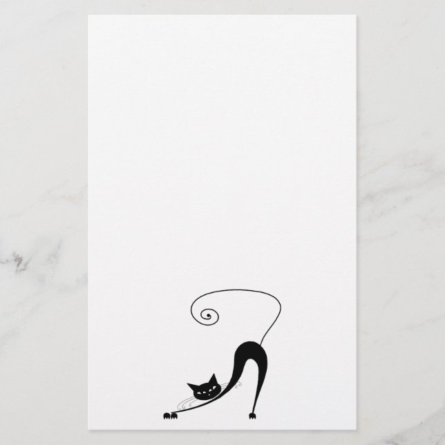 Papelería Gatito banal negro 2 (Anverso)