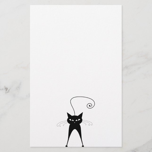 Papelería Gatito banal negro 6 (Anverso)