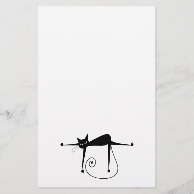 Papelería Gatito banal negro 8 (Anverso)