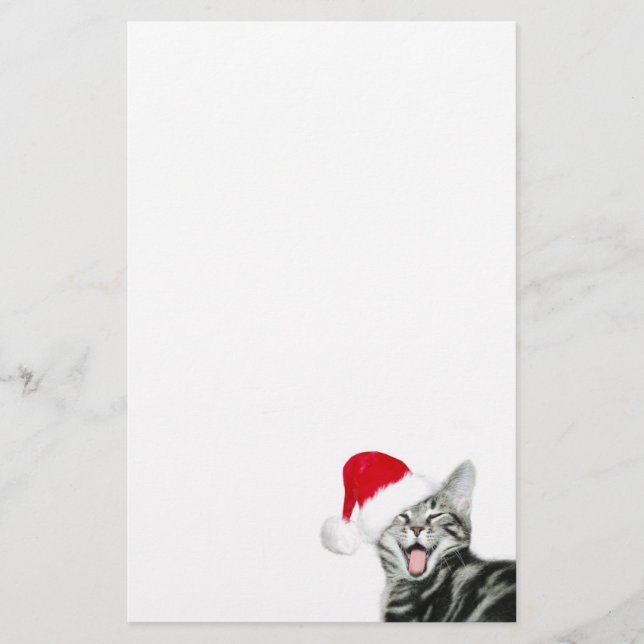 Papelería Gatito de las Felices Navidad (Anverso)