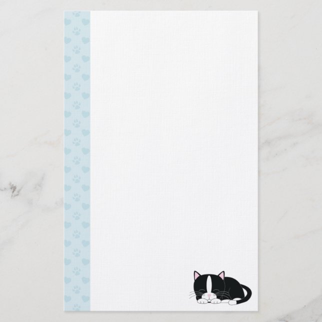Papelería Gatito soñoliento {smoking} (Anverso)