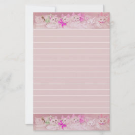 Papelería Gatitos blancos y rosados personales