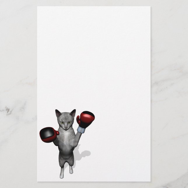 Papelería Gato Boxer (Anverso)