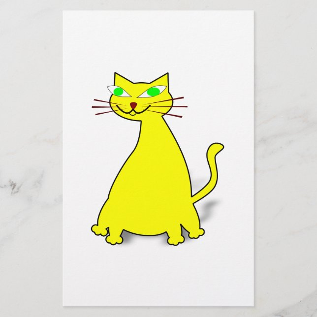 Papelería Gato de grasa amarillo (Anverso)