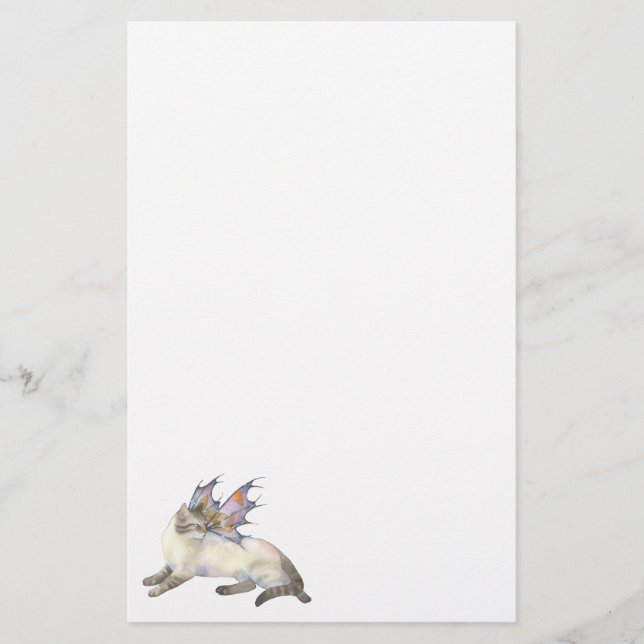 Papelería Gato de hadas siamés - efectos de escritorio de la (Anverso)