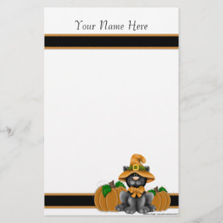 Papelería Gato de Halloween con efectos de escritorio