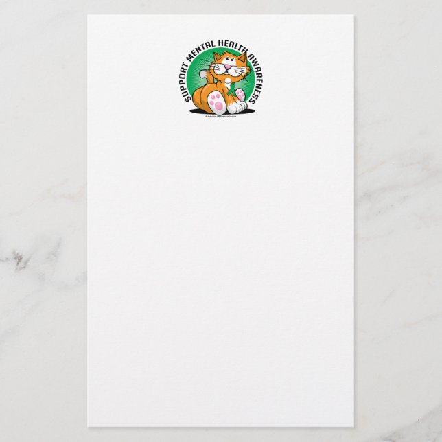 Papelería Gato de la salud mental (Anverso)