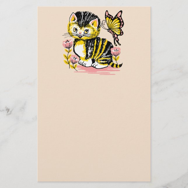 PAPELERÍA GATO DE VINTAJE CUTIDO (Anverso)