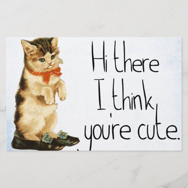 Papelería Gato diciendo (Anverso)