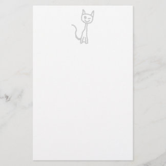 Papelería Gato Gris Winking.