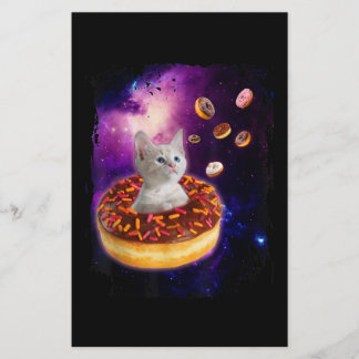 Papelería Gato lindo dentro de Donut en el espacio Amantes g