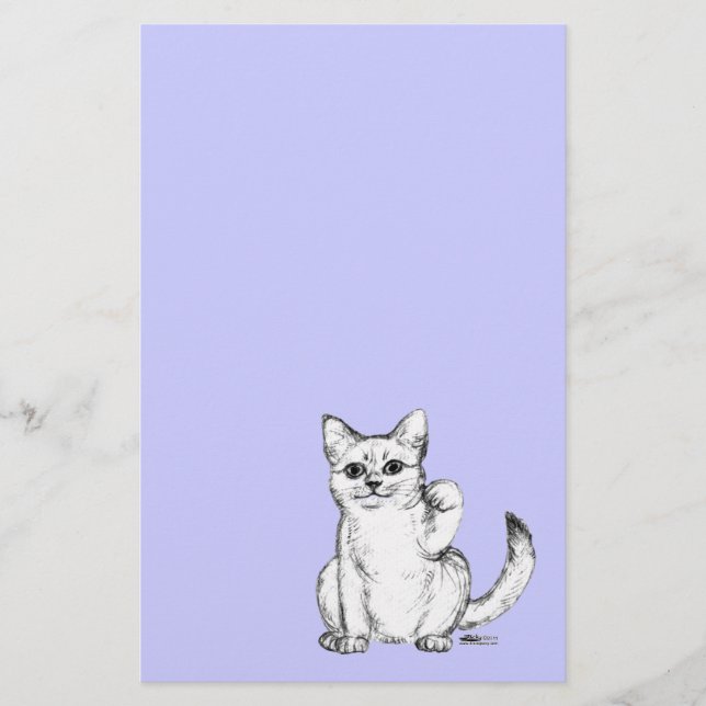 Papelería Gato Maneki Neko Atrayendo (Anverso)