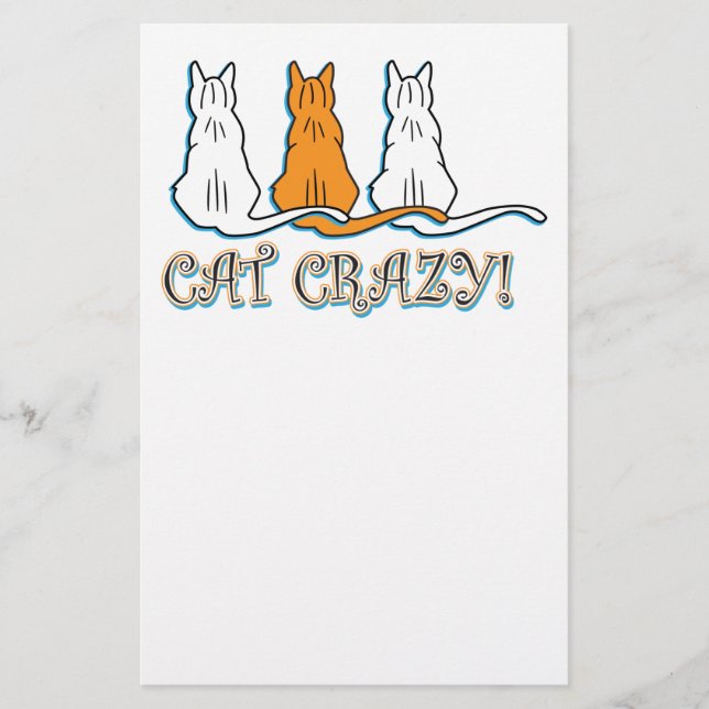 Papelería Gato Naranja loco Tabby Gats (Anverso)