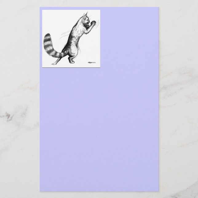 Papelería Gato saltando2 (Anverso)