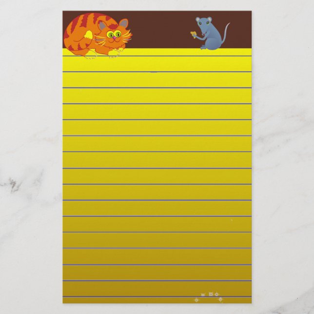 Papelería Gato y ratón (Anverso)