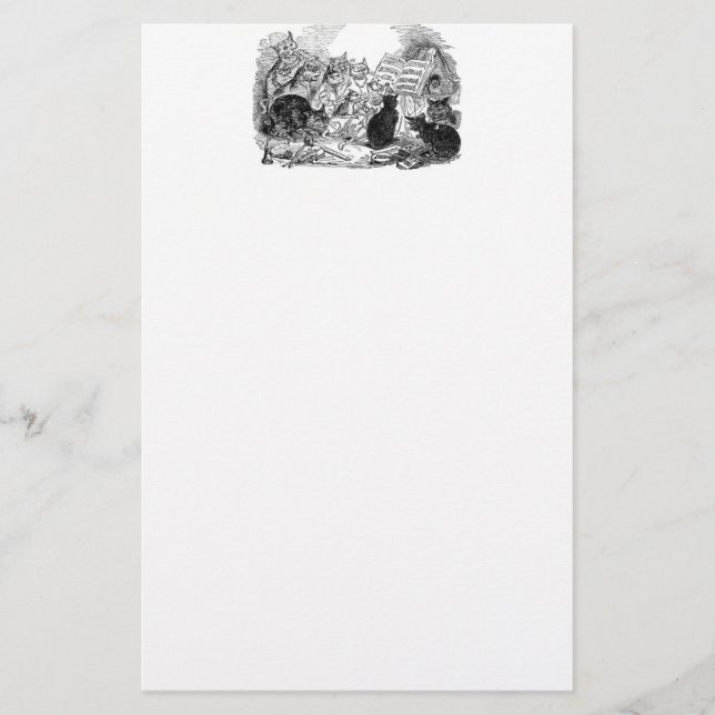 Papelería Gatos de Art Nouveau (Anverso)