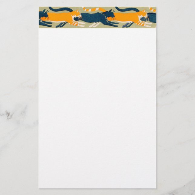 Papelería Gatos de Art Nouveau (Anverso)