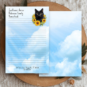 Papelería Gatos de granja girasoles alineados negocio