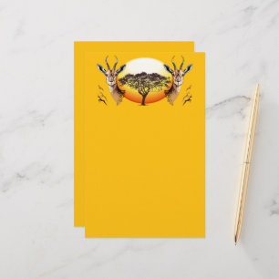 Papelería Gazelle Animal salvaje Antelope africano