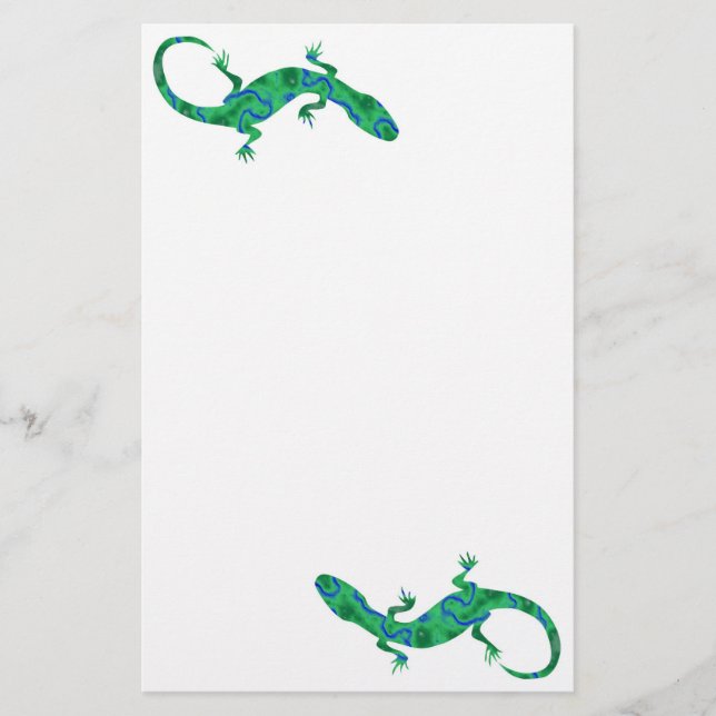 Papelería Gecko verde (Anverso)