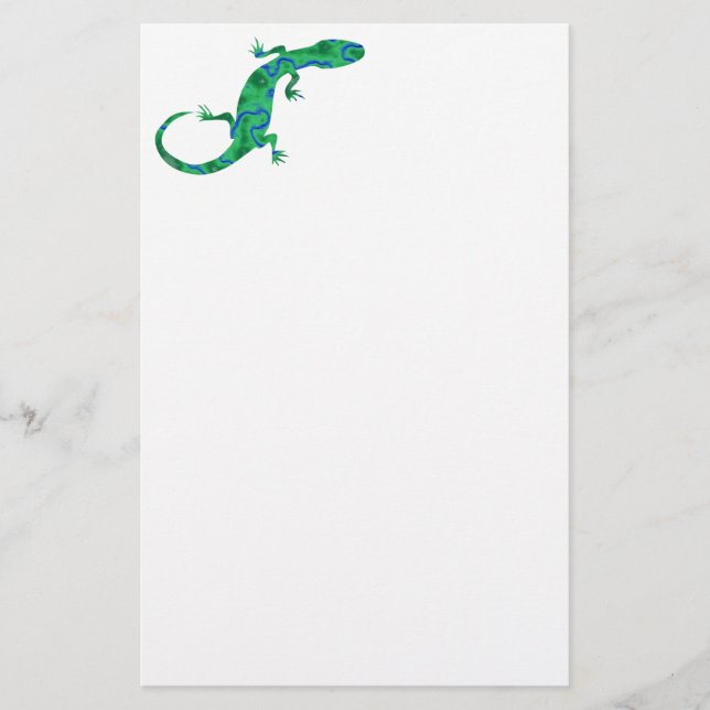 Papelería Gecko verde (Anverso)