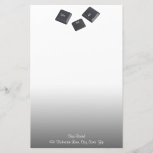 Papelería Geek Reiniciar Teclas de PC Gradiente gris