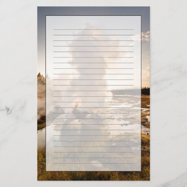 Papelería Géiser de la repisa, lavabo del géiser de Norris (Anverso)