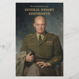 Papelería General Dwight Eisenhower Retrato pintado de 5 est