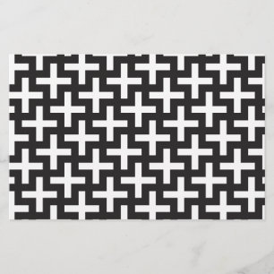 Papelería Geométrica en blanco y negro