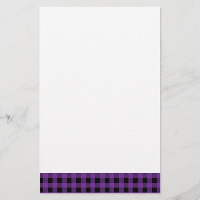 Papelería Gingham Grape y Black (Anverso)