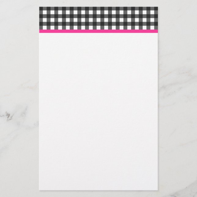 Papelería Gingham Stationary (Anverso)