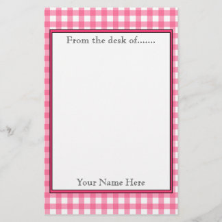 Papelería Gingham Stationery