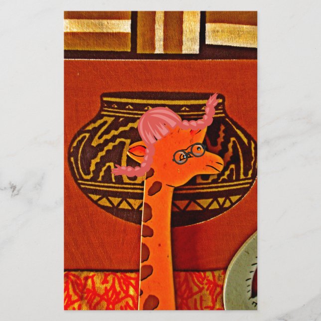 Papelería Giraffe Gorra Art Print (Anverso)