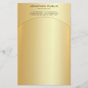 Papelería Glamour Faux Gold Modern Template