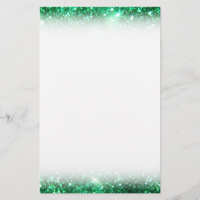 Papelería Glitzy Green Purpurina (Anverso)