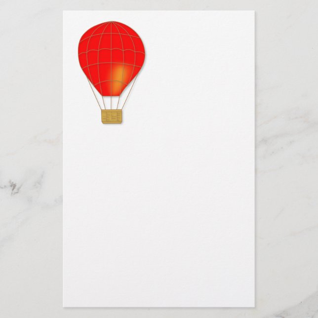 Papelería Globo de aire rojo (Anverso)