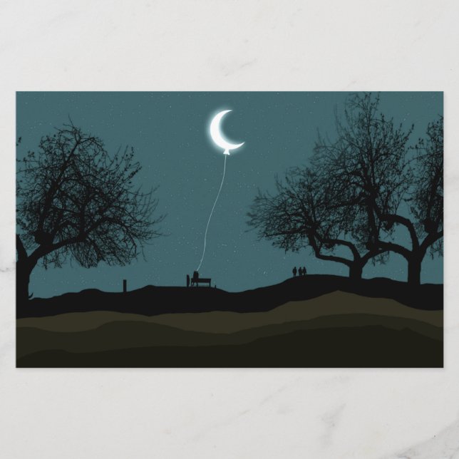 Papelería Globo lunar (Anverso)