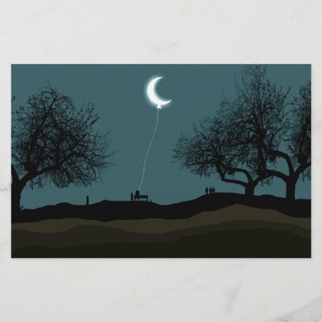 Papelería Globo lunar (Anverso)