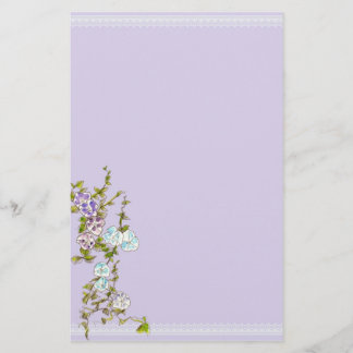 Papelería Glory Watercolor Flowers Lilac