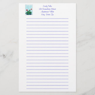 Papelería Gloxinia African Violet Flower Lined Stationery