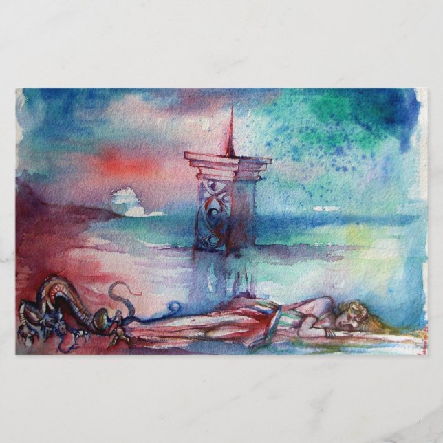 PAPELERÍA GNOMÓN Y DAMA DEL LAGO (Anverso)