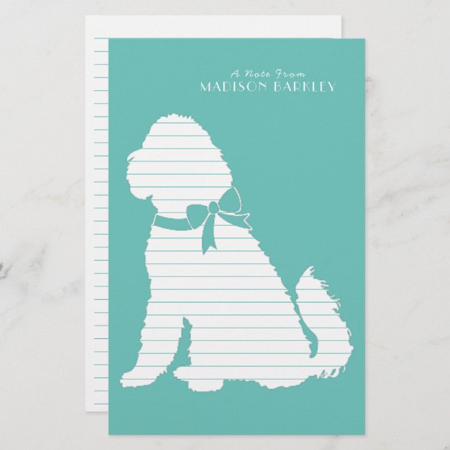 Papelería Goldendoodle Dog Puppy Labradoodle (Anverso / Reverso)