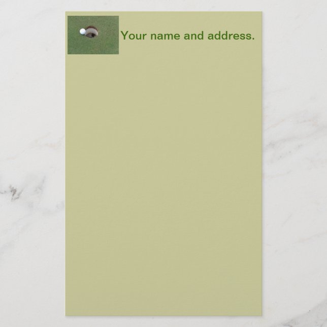 Papelería Golf Course Hole (Anverso)