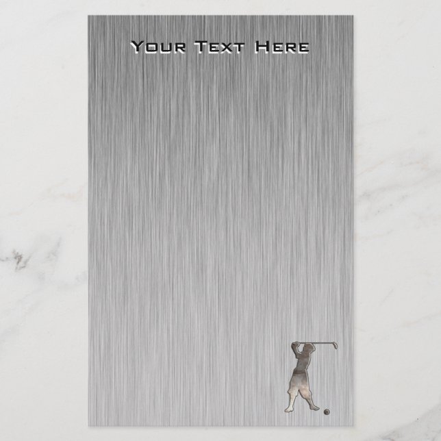 Papelería Golfista del vintage; Guay (Anverso)