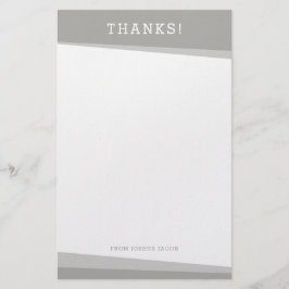 Papelería GRACIAS GRACIAS NOTA simple y moderno gris fresco