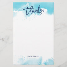 GRACIAS NOTE color azul claro con letras a mano mo