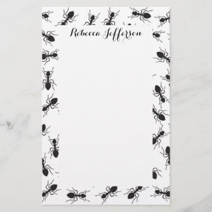 Papelería Gracioso patrón de hormigas negras